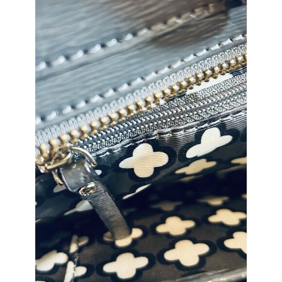 KATE SPADE NEW YORK Beacon Court Jeanne Satchel Bag Gray Patent Leather - Picture 7 of 14